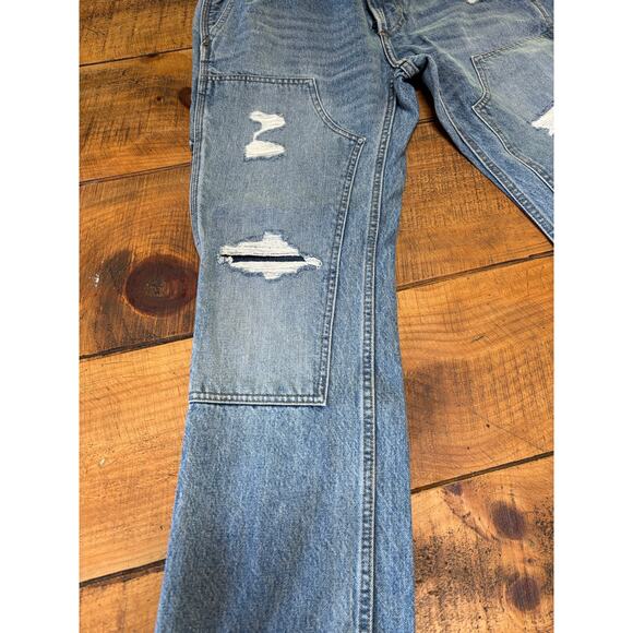 Mens Abercrombie & Fitch Kennan Straight Distressed Carpenter Style Jeans 32x32 - Picture 7 of 12